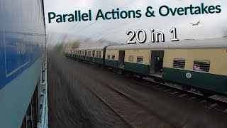 Back to Back High Speed Parallel Action amp Overtakes of Trains from Chennai Egmore  Tambaram Section [upl. by Nicole]