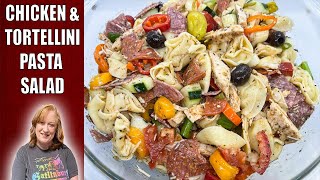 ITALIAN PASTA SALAD with TORTELLINI and HOMEMADE Italian Dressing  Perfect Summer Salad [upl. by Mcfadden]