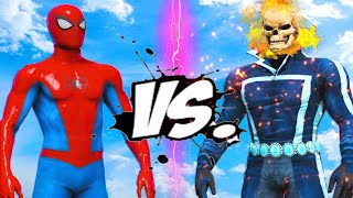 SPIDERMAN vs GHOST RIDER  FIGHT IN 4K 60 FPS  MARVEL MMA [upl. by Seni]