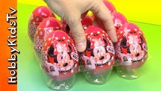 12 Disney MINNIE MOUSE Surprise Eggs by HobbyMOM [upl. by Fanchette]