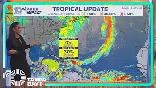 Tracking the Tropics Chances for something to form in the Caribbean go up from last night [upl. by Nwahsad]