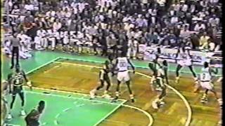 Larry Bird Greatest Games TripleDouble 401110 vs Supersonics 1989 [upl. by Ayokahs]