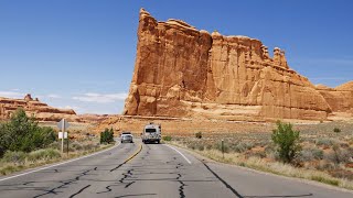 Utah Route 128 to Arches National Park  USA Scenic Drive 4K [upl. by Duong]