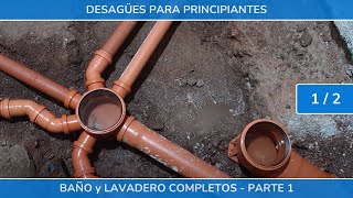 Como instalar los desagues de un baño paso a paso  Parte 1 [upl. by Cuda769]