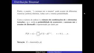 Aula 13  Principais Distribuições de Probabilidade [upl. by Ahsemed]