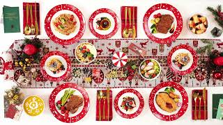 MALACASA Christmastree Porcelain 16 Piece Dinnerware Set Service For 4 [upl. by Aisorbma]