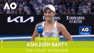 Ashleigh Barty OnCourt Interview 4R  Australian Open 2022 [upl. by Sitoeht]