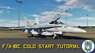 DCS FA18 Hornet Cold Start Tutorial [upl. by Gianna]