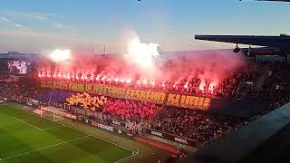 SPARTA  TEPLICE 2311 2024 Letná  choreo a pyro na jižní 🟦🟨🟥 [upl. by Lzeil]