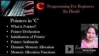 Pointers in c memory allocation functions Lecture20 [upl. by Marigolde371]