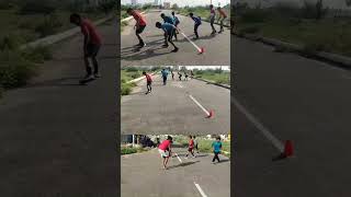 Skating practice with cones𓉴skating skating practice skater india roadskating [upl. by Aiksas]