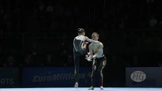 2018 Acrobatic Worlds – Ukraine Women’s Pair Qualifications [upl. by Ayotyal]