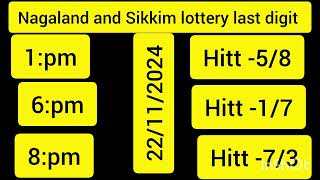 First Prize Last Digit 22112024 Nagaland State Lottery Target Number Lottery Sambad Target Number [upl. by Ardnovahs468]