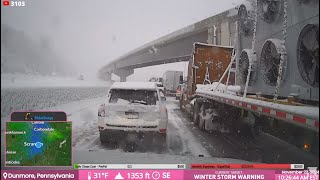 🔴PA SNOWSTORM  LIVE STORM CHASER [upl. by Partridge804]