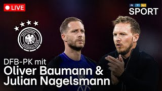 Julian Nagelsmann amp Oliver Baumann LIVE Pressekonferenz zur Nations League  RTL Sport [upl. by Sirej]