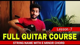 E Minor Chord  Full Guitar Course 🎸 Basic To Advance guitar [upl. by Agnot]