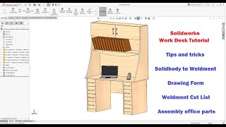 SolidWorks Tutorial  Furniture Designing [upl. by Nylime891]