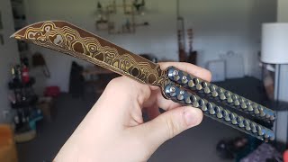 Laminated Demon Atroposknife Balisong Showcase [upl. by Arv]