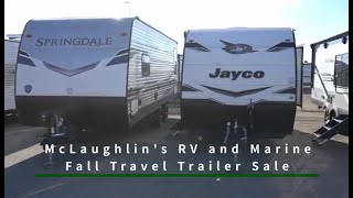 McLaughlins Travel Trailer Sale – Going on Now [upl. by Bikales]