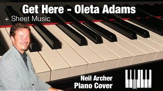 Get Here  Oleta Adams  Piano Cover  Sheet Music [upl. by Hsac985]