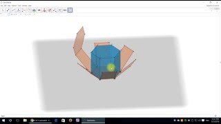 Animated net of hexagonal prism in geogebra Tutorial [upl. by Frederico]