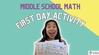 First Day Math Activity for Middle School [upl. by Tehr]