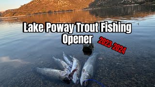 Lake Poway Trout Fishing Opener 20232024 San Diego California [upl. by Nikos]