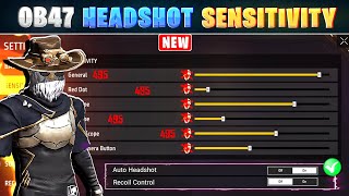 OB47 Update free fire sensitivity 🔥  After update headshot setting  One tap sensitivity ✅ [upl. by Millur]