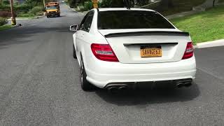 Loud straight pipe c63 reving [upl. by Cloe]