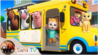 Wheels On The Bus With Animals  Animal Song  SaNi TV Nursery Rhymes amp Kids Songs 43 4k [upl. by Oberon]