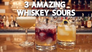 Three AMAZING Whiskey Sour Recipes [upl. by Emmi]