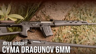 Review Completo Rifle Airsoft CYMA Dragunov 6MM [upl. by Brennan208]