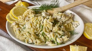 Chicken Orzo Salad With Lemon and Dill Recipe [upl. by Ahtenak]