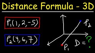 How To Find The Distance Between 2 Points In 3D Space [upl. by Terrej594]