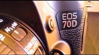 Canon EOS 70D W EFS 1855mm STM lens kit Hands On unboxing camera review [upl. by Kauslick725]