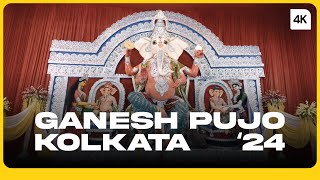 Ganesh Pujo in Kolkata  2024  Epic Festivals  4K [upl. by Amehsyt]