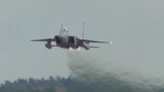 Incredible Unrestricted Take off F15 fighter jet RAF Mildenhall 28Oct16 321pm [upl. by Forester]