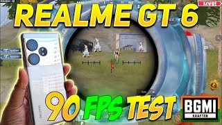 REALME GT 6 GAMING TEST 90 FPS BGMI TEST LIVE realmegt6 bgmi pubg gaming [upl. by Alwyn]