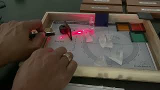 How To Use E Abron 5 Red Laser Pens Study kit with optical accessories board filters Abron [upl. by Hiltner]