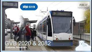 🚊 Tramlijnen 1 Siemens Combino kruisen elkaar bij Hoekenes Amsterdam [upl. by Odnomor]