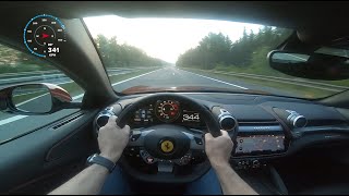 Ferrari GTC4Lusso acceleration 0 to 344 kmh [upl. by Ayokal]