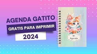 DIY agenda 2024 para imprimir gratis [upl. by Obmar]