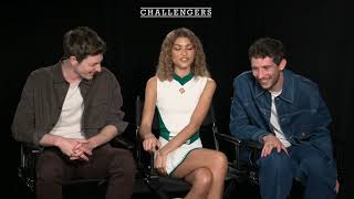 EXCLUSIVE Janet R Nepales interviews ZENDAYA JOSH OCONNOR and MIKE FAIST in CHALLENGERS [upl. by Nuahs]