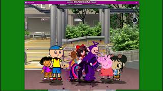 mugen request  TEAM Caillou Vs TEAM Peppa PIG  Mugen all stars [upl. by Ahsilad504]