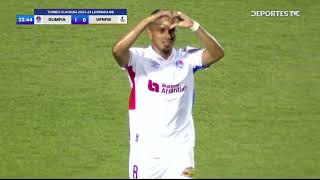 Golazo de Edwin Rodríguez latigazo que da la ventaja momentánea a Olimpia frente a Lobos UPNFM [upl. by Nibram96]