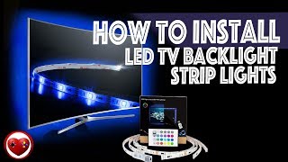 How to Install LED TV Backlight Strip Lights  Review  Unboxing  My Video Games World [upl. by Navillus]