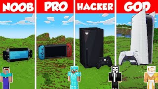 GAME CONSOLE TNT HOUSE BUILD CHALLENGE  Minecraft Battle NOOB vs PRO vs HACKER vs GOD  Animation [upl. by Button]