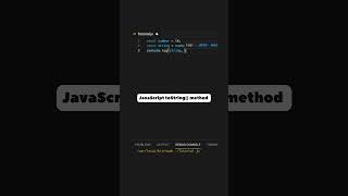 how to convert a number to a string with the JavaScript toString method coding javascript [upl. by Lilly]