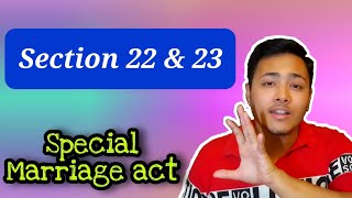 Section 22 and 23 of Special Marriage Act  RESTITUTION OF CONJUGAL RIGHTS AND JUDICIAL SEPARATION [upl. by Ullund]