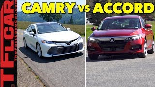 2018 Honda Accord vs Toyota Camry Review Top 5 Differences You Need to Know [upl. by Ellehsim]